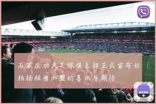 石家庄功夫足球俱乐部正式宣布刘柏杨租借加盟的喜讯与期待