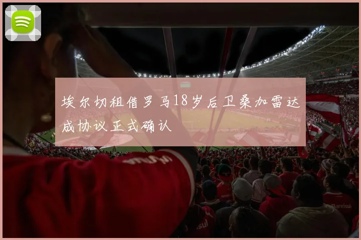 埃尔切租借罗马18岁后卫桑加雷达成协议正式确认
